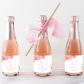 Piper Peony Bloemen Baby shower Pop Het Sparkling Wijnetiket