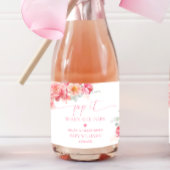 Piper Peony Bloemen Baby shower Pop Het Sparkling Wijnetiket