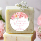 Piper Peony Bloemen Van Mijn Douche Naar Uw Favori Ronde Sticker