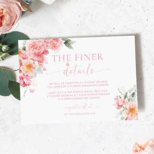 Piper Peony Bloemen Vlinder Vrijgezellenfeest Deta Informatiekaartje