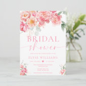 Piper Peony Bloemen Vrijgezellenfeest Kaart (Staand voorkant)