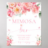 Piper Peony Bloemenvlinder Mimosa Bar Poster (Voorkant)