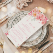 Piper Peony Butterfly Bruidsmenu & Dank u Menu