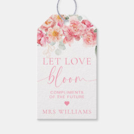 Piper Peony Floral Laat Liefde Bloom Favor Cadeaulabel