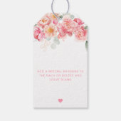 Piper Peony Floral Laat Liefde Bloom Favor Cadeaulabel (Achterkant)