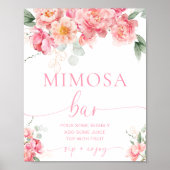 Piper Peony Floral Mimosa Bar Poster (Voorkant)