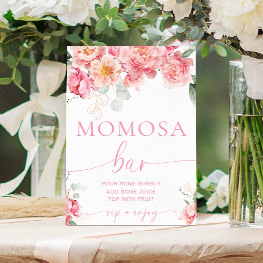 Piper Peony Floral Momosa Bar Poster