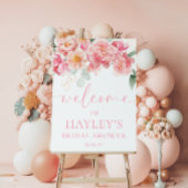 Piper Peony Floral Vrijgezellenfeest Welkomstbord Poster