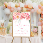 Piper Peony Floral Vrijgezellenfeest Welkomstbord Poster