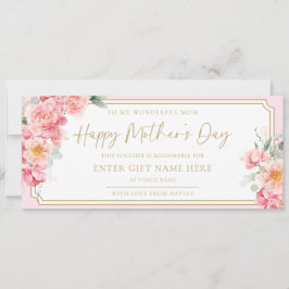 Piper Peony Happy Moederdag Cadeaubon Kaart