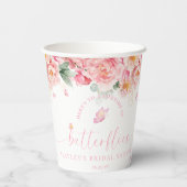 Piper Peony Lifetime of Butterflies Bruiloftsfeest Papieren Bekers (Achterkant)