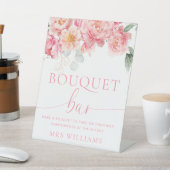 Piper Pioen Bloemboeket Bloemenbar Reclamebord Met Voetstuk (Insitu)