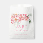 Piper Pioen Bloemen Baby in Bloom Baby shower Bedankzakje (Voorkant)