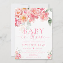 Piper Pioen Bloemen Baby in Bloom Baby shower