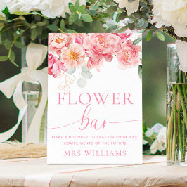 Piper Pioen Bloemen Bar Teken Poster