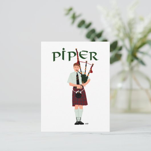 PIPER Red Play Briefkaart (Staand voorkant)