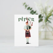 PIPER Rood Geruit Briefkaart (Staand voorkant)