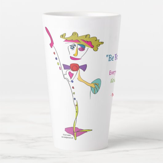 'Piper' - "Wees jezelf" (Oscar Wilde) Latte Mok (Voorkant)