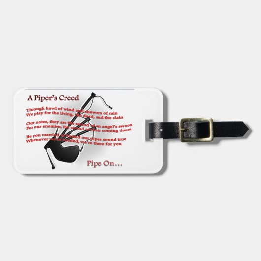 Piper's Creed Bagagelabel (Voorkant horizontaal)