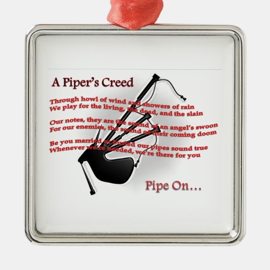 Piper's Creed Metalen Ornament (Voorkant)