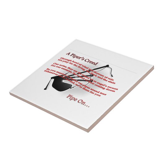 Piper's Creed Tegeltje (Zijkant)