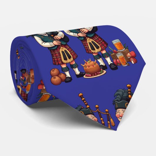 Pipers Duties For The Haggis Procession Stropdas (Opgerold)