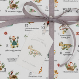 Pipers Piping | 12 dagen kerstvakantie Cadeaulabel