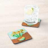 Piper's Van Gogh geïnspireerde zonnebloem Bier Onderzetter (Rechterzijde)