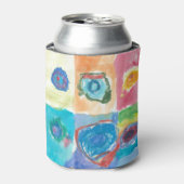 Piperse concentrische cirkels blikjeskoeler (Blikje Voorkant)