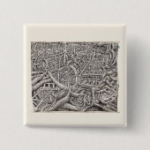 Pipescape van Brian Benson Vierkante Button 5,1 Cm (Voorkant)