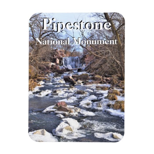 Pipestone Creek, Winnewissa Herfsten, Winter, MN Magneet (Verticaal)