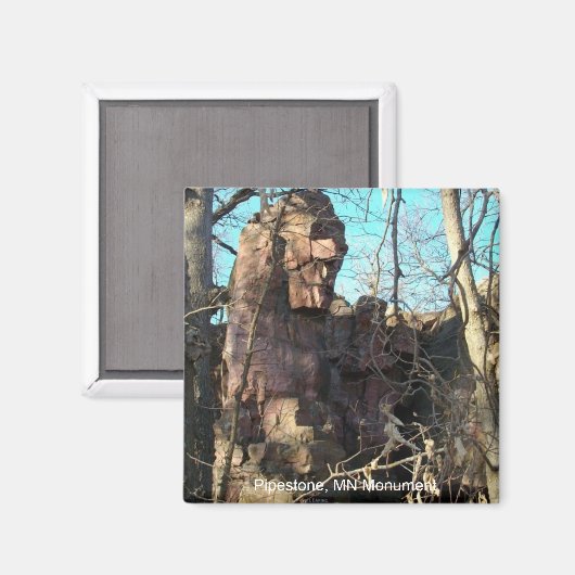 Pipestone, MN Monument Magneet (Voorkant / Achterkant)