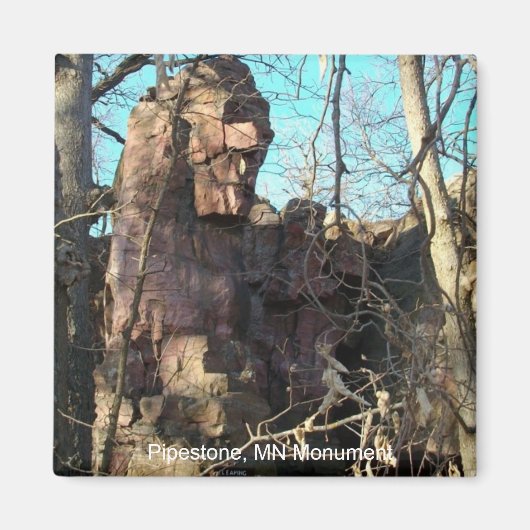 Pipestone, MN Monument Magneet (Voorkant)