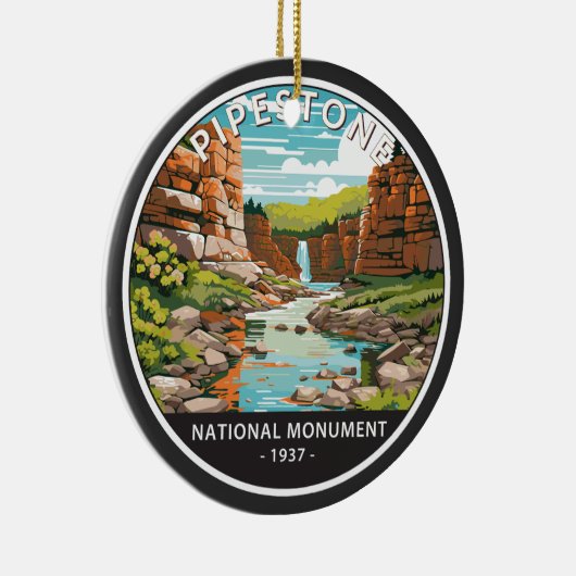 Pipestone Nationaal Monument Minnesota Circle Keramisch Ornament (Rechts)