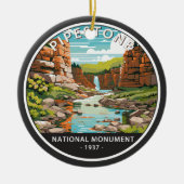 Pipestone Nationaal Monument Minnesota Circle Keramisch Ornament (Voorkant)