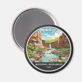 Pipestone Nationaal Monument Minnesota Circle Magneet (Voorkant / Achterkant)