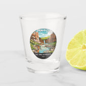 Pipestone Nationaal Monument Minnesota Circle Shot Glas (Voorkant)