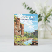 Pipestone Nationaal Monument Minnesota Travel Art Briefkaart (Staand voorkant)
