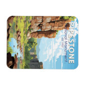 Pipestone Nationaal Monument Minnesota Travel Art Magneet (Horizontaal)