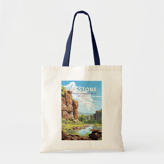 Pipestone Nationaal Monument Minnesota Travel Art Tote Bag (Voorkant)