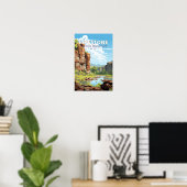 Pipestone National Monument Minnesota Reis Kunst Poster (Thuiskantoor)