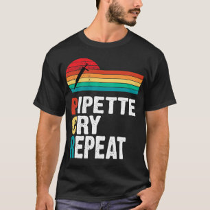 Pipetteer PCR Retro  DNA Lab Scien herhalen T-shirt