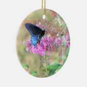 Pipevine Swallowtail on Butterfly Bush Keramisch Ornament (Rechts)