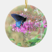 Pipevine Swallowtail on Butterfly Bush Keramisch Ornament (Voorkant)