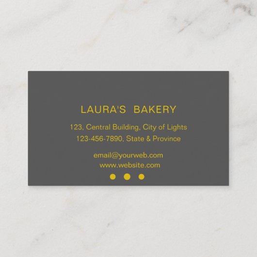 Piping Bag Rolling Pin Bakkerij Gebak Catering Visitekaartje (Achterkant)