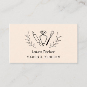Piping Bag Whisk Baking Cupcake gebak Chef Busin Visitekaartje