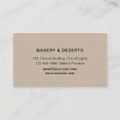 Piping Bag Whisk Bakken Cupcake gebak Chef Visitekaartje (Achterkant)