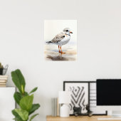 Piping Plover Bird Art Print Poster (Thuiskantoor)