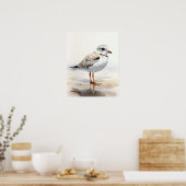 Piping Plover Bird Art Print Poster (Keuken)