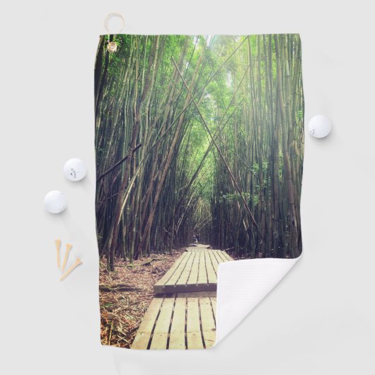 PIPIWAI TRAIL BAMBOO FOREST MAUI HAWAII HALEAKALA GOLFHANDDOEK (Insitu)